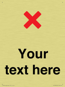 Custom plain background, red cross sign